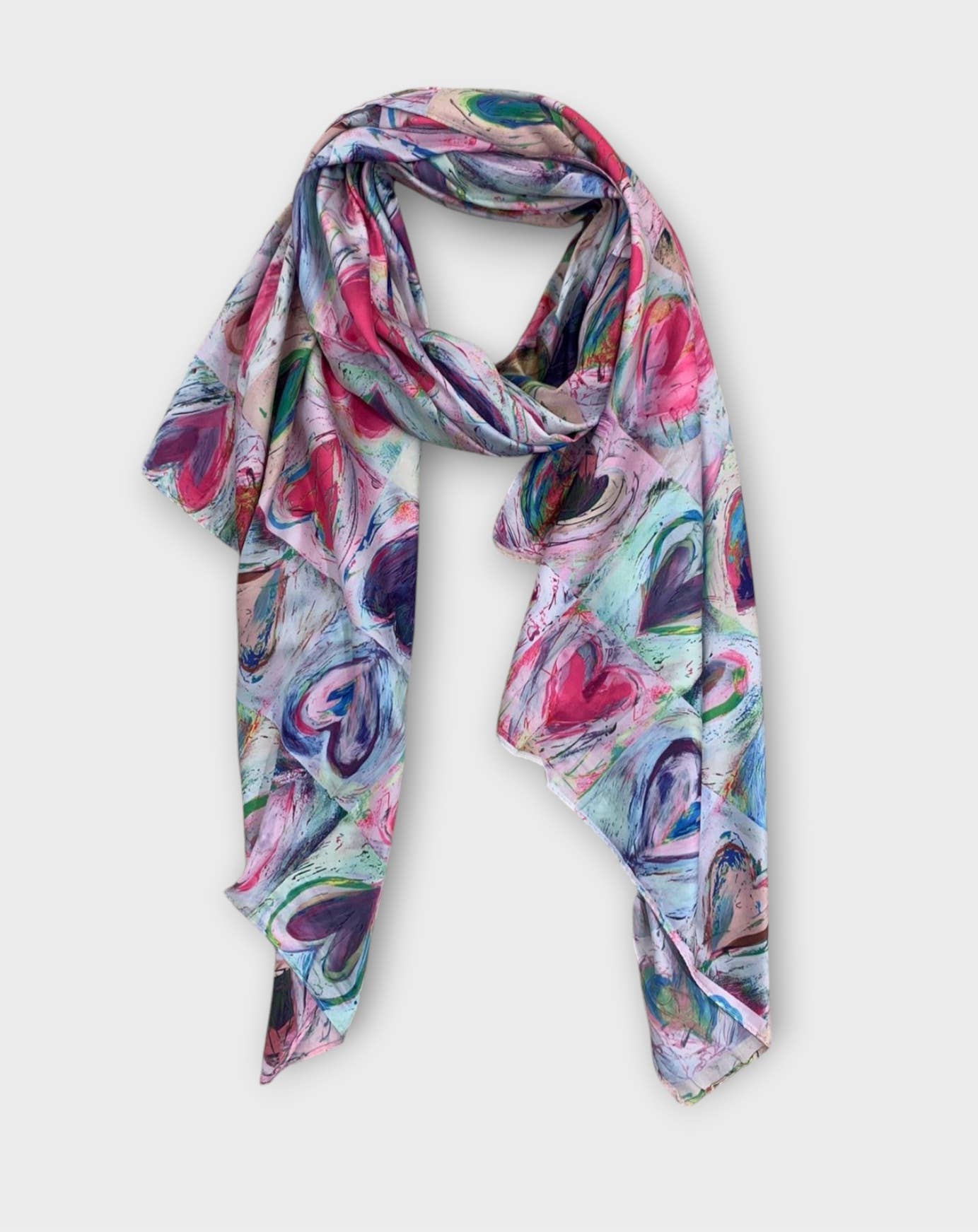 Long Silk-Feeling Scarves