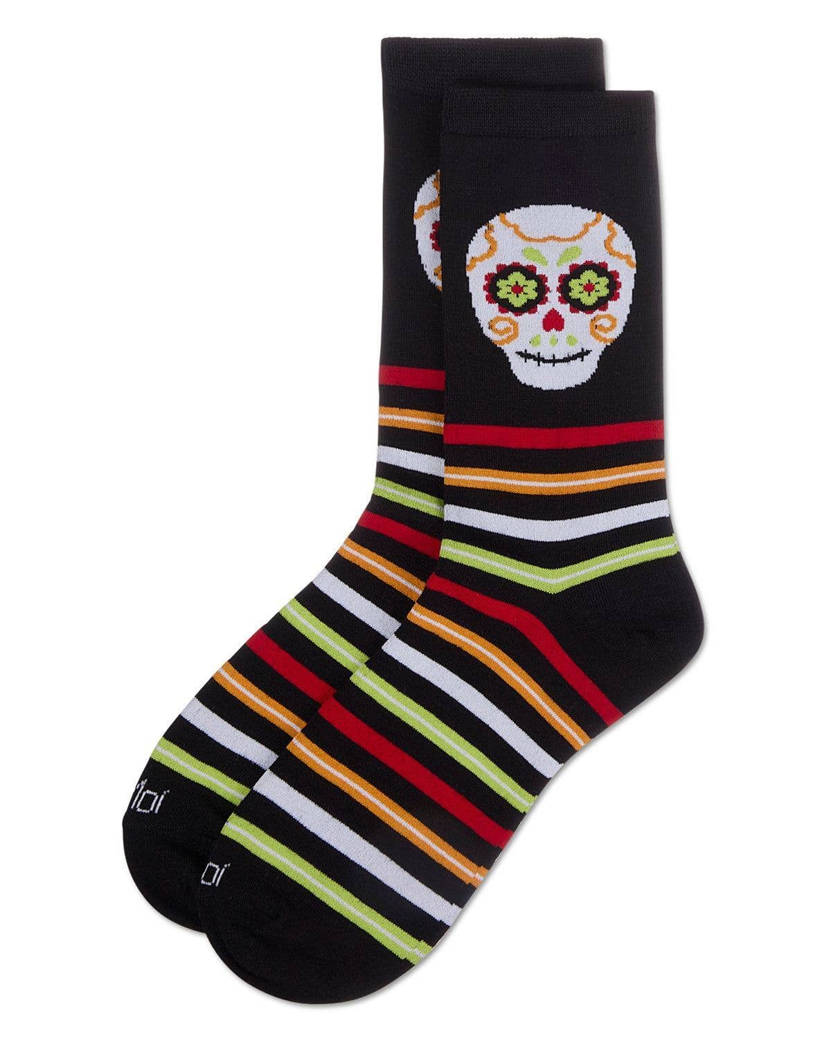 Memoi Striped Skull Bamboo Crew