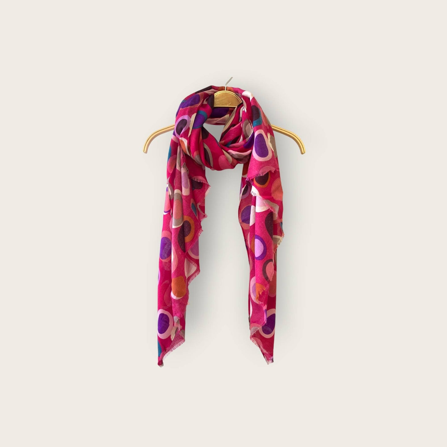 Double circle print scarves