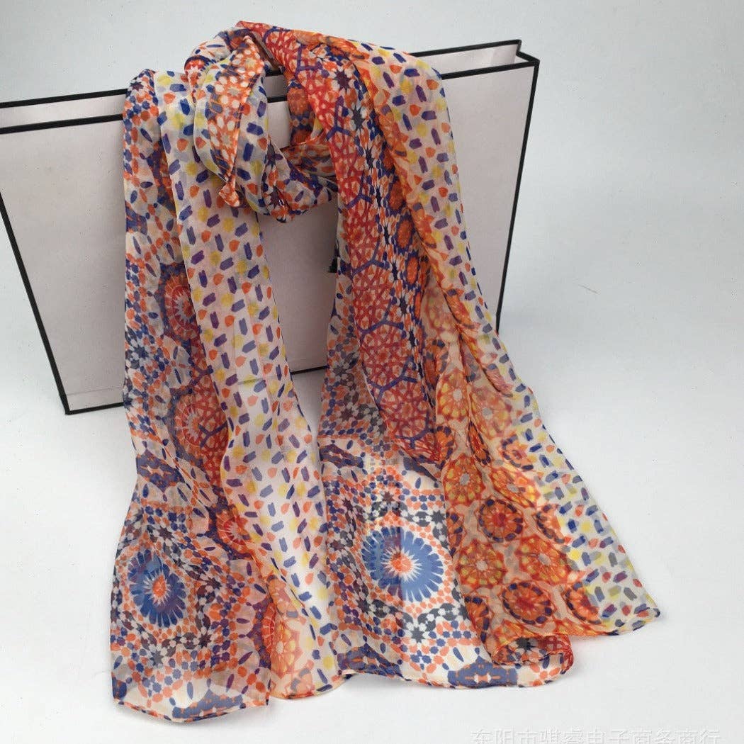 Scarvii - Boho Flowy Thin Scarf - Soft & Breathable