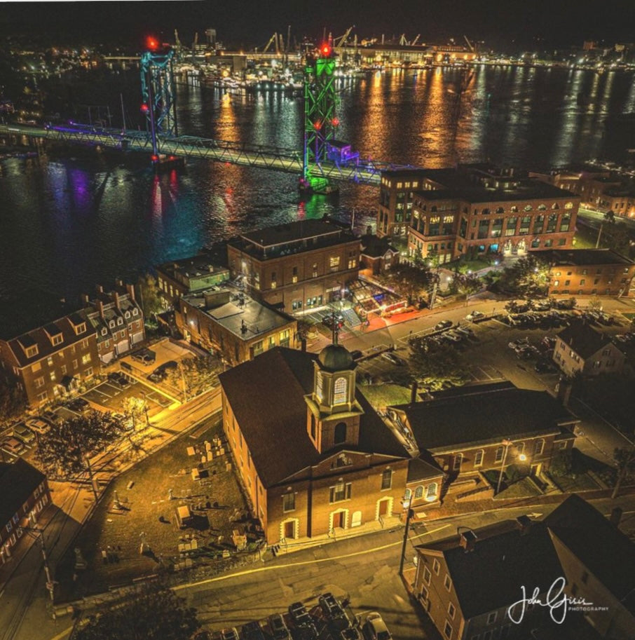 St. John's Church and the Memorial bridge phtograph