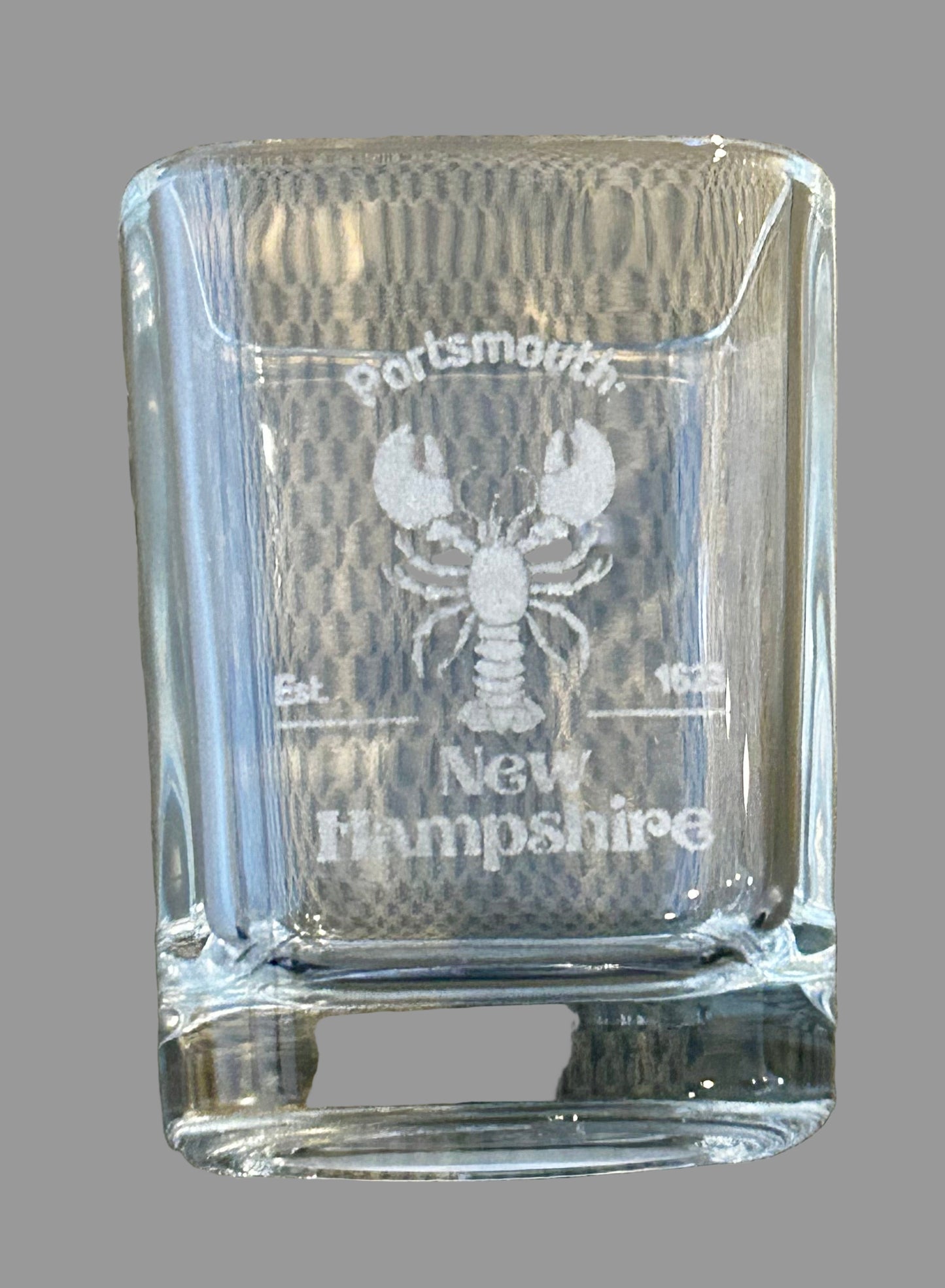 Portsmouth lobster Engraved Square Shot Glass 2,25oz.