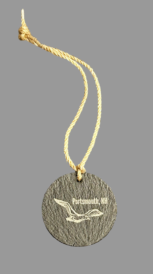 Portsmouth Seagull Slate Ornament