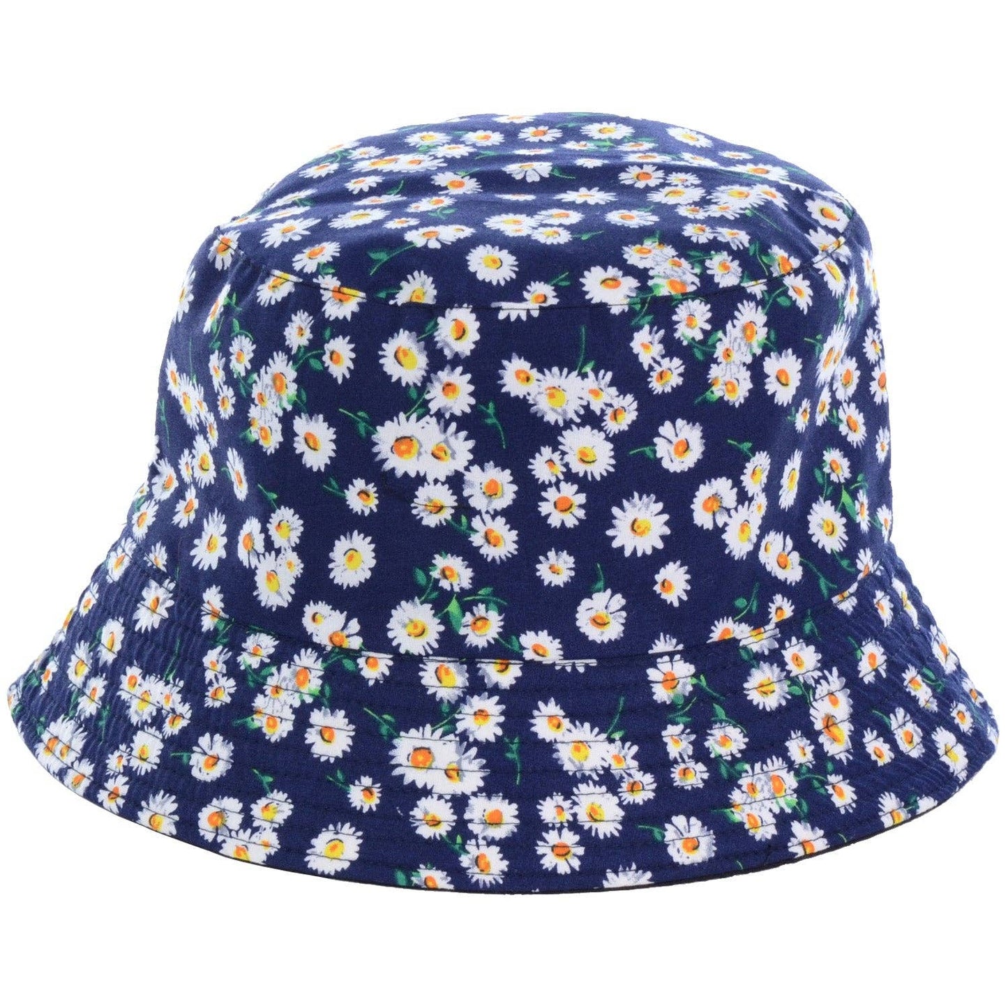 Navy blue daisy bucket hat