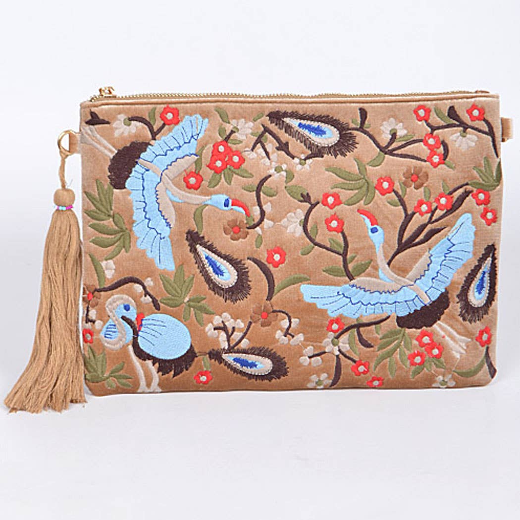 Loving Nature Clutch With Tassel Detail