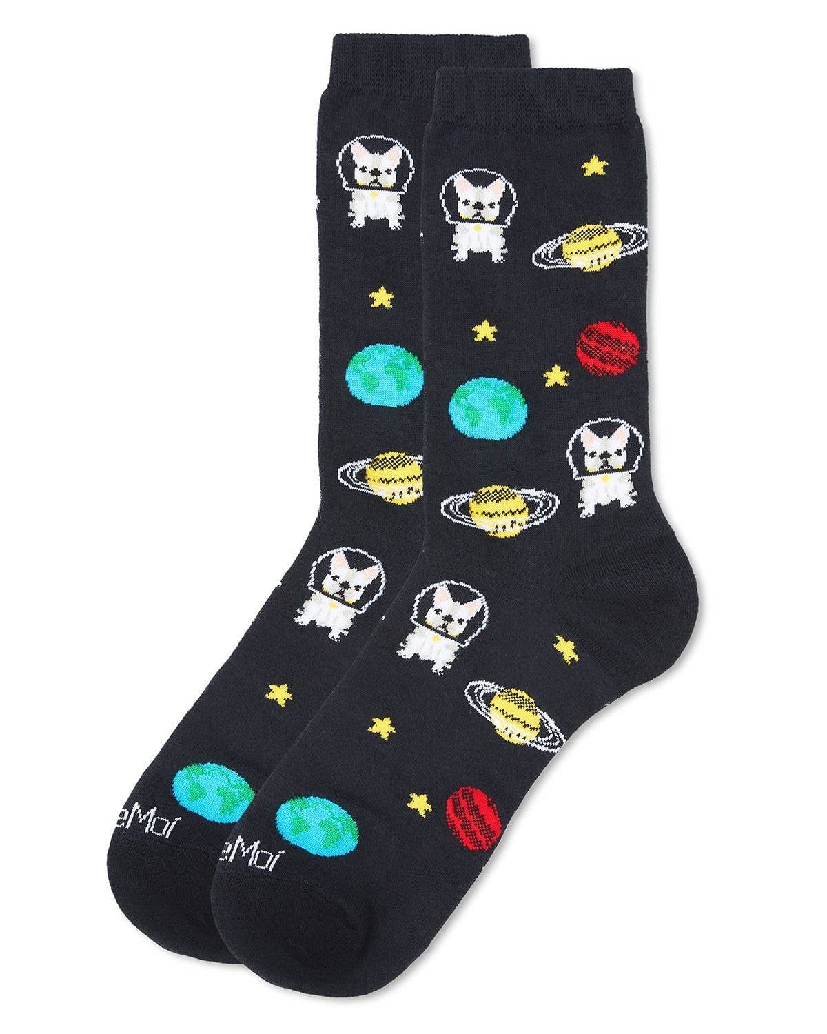 MeMoi In Space No One Can Hear You Crew Socks
