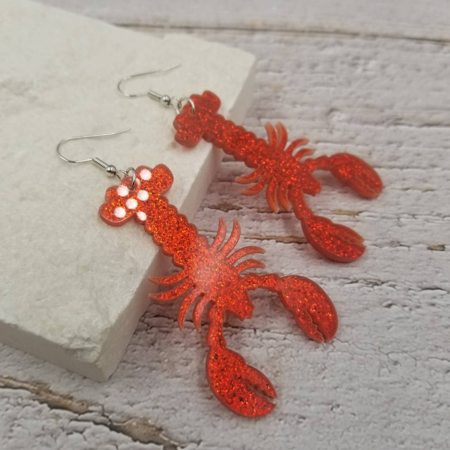 Glitter Lobster Earrings