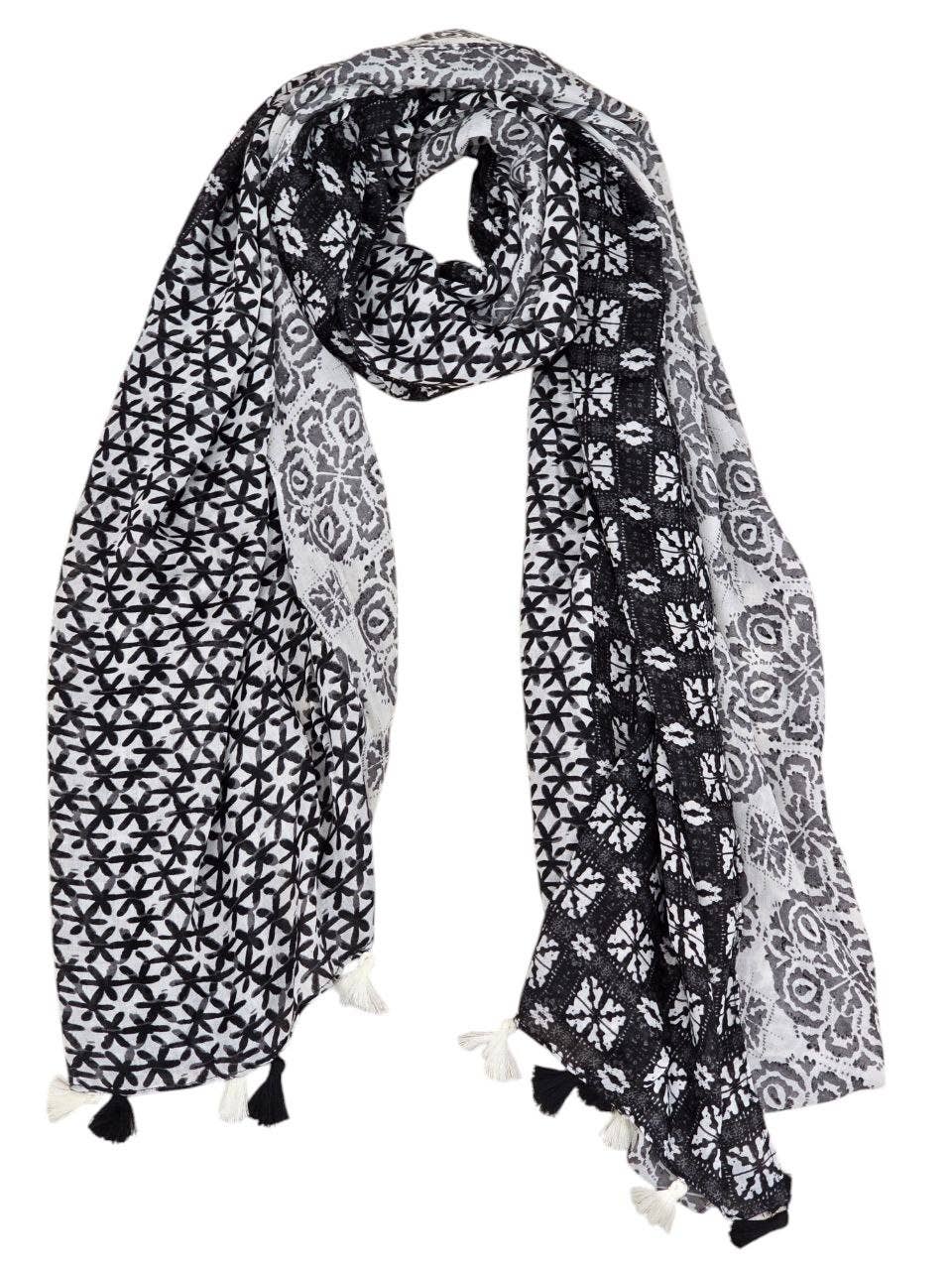 Cotton Scarves with Tassels