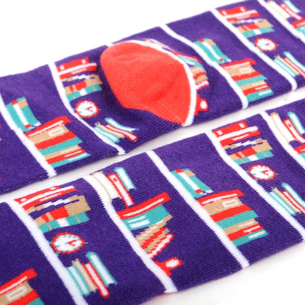 Women's Stack of Books Novelty Socks