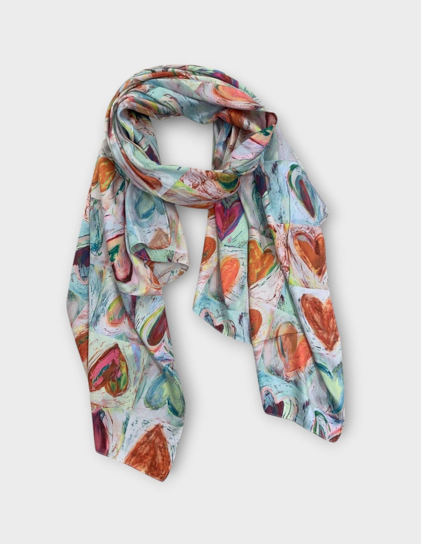 Long Silk-Feeling Scarves