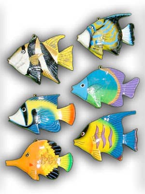 Tropical Fish assorted ornaments
