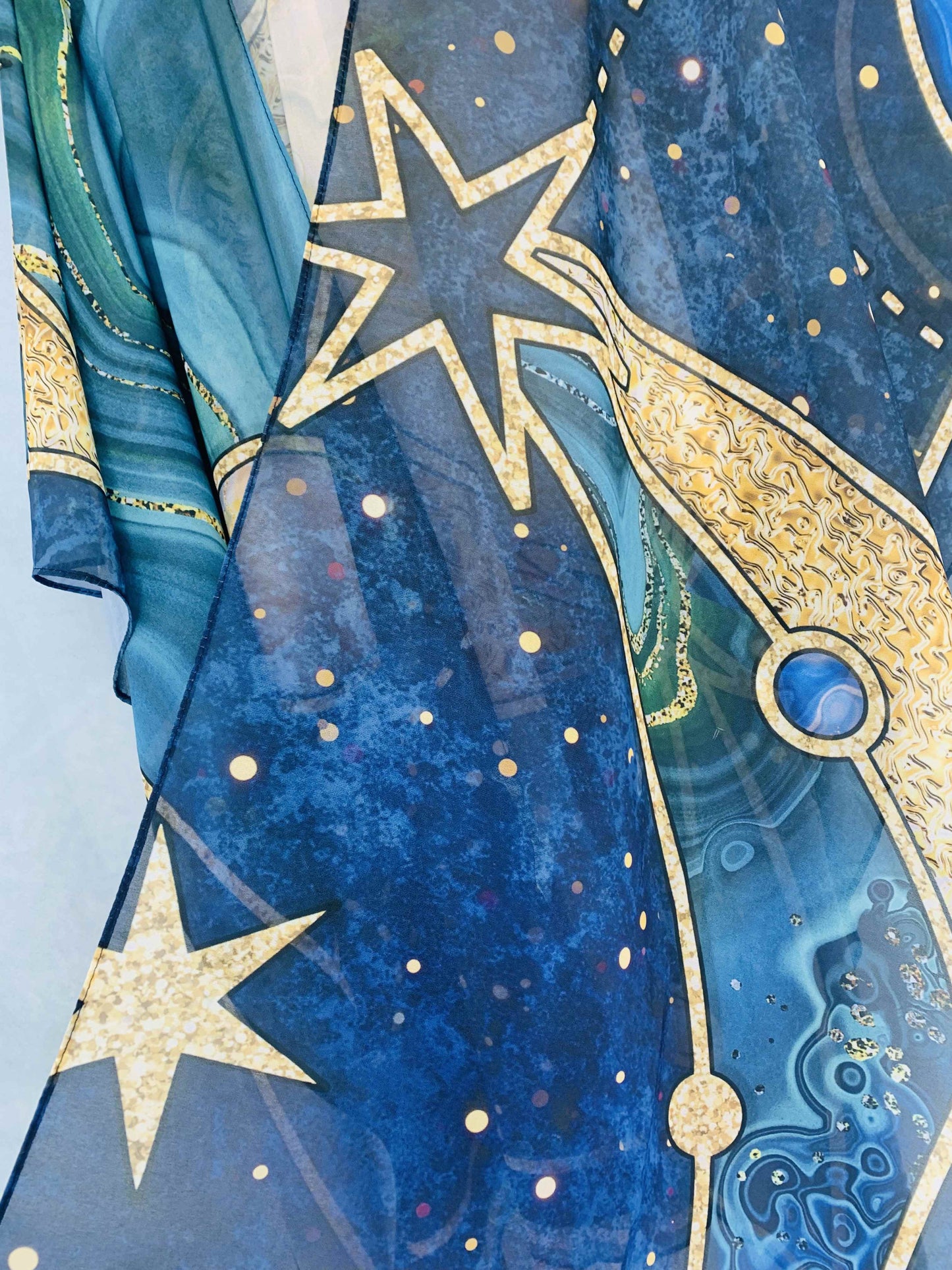 Blue-Multi The Planet Kimono