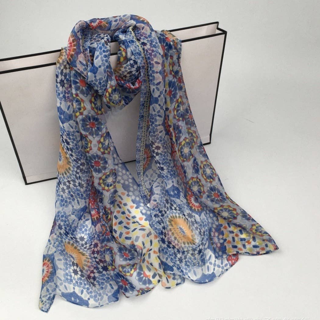 Scarvii - Boho Flowy Thin Scarf - Soft & Breathable