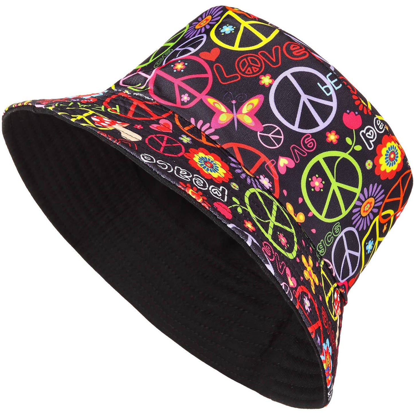 Love and peace bucket hat
