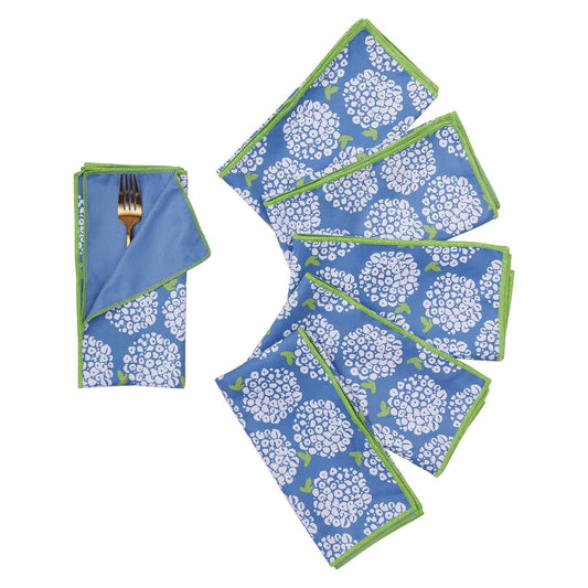 HYDRANGEA blu Dinner Napkins, set of 6