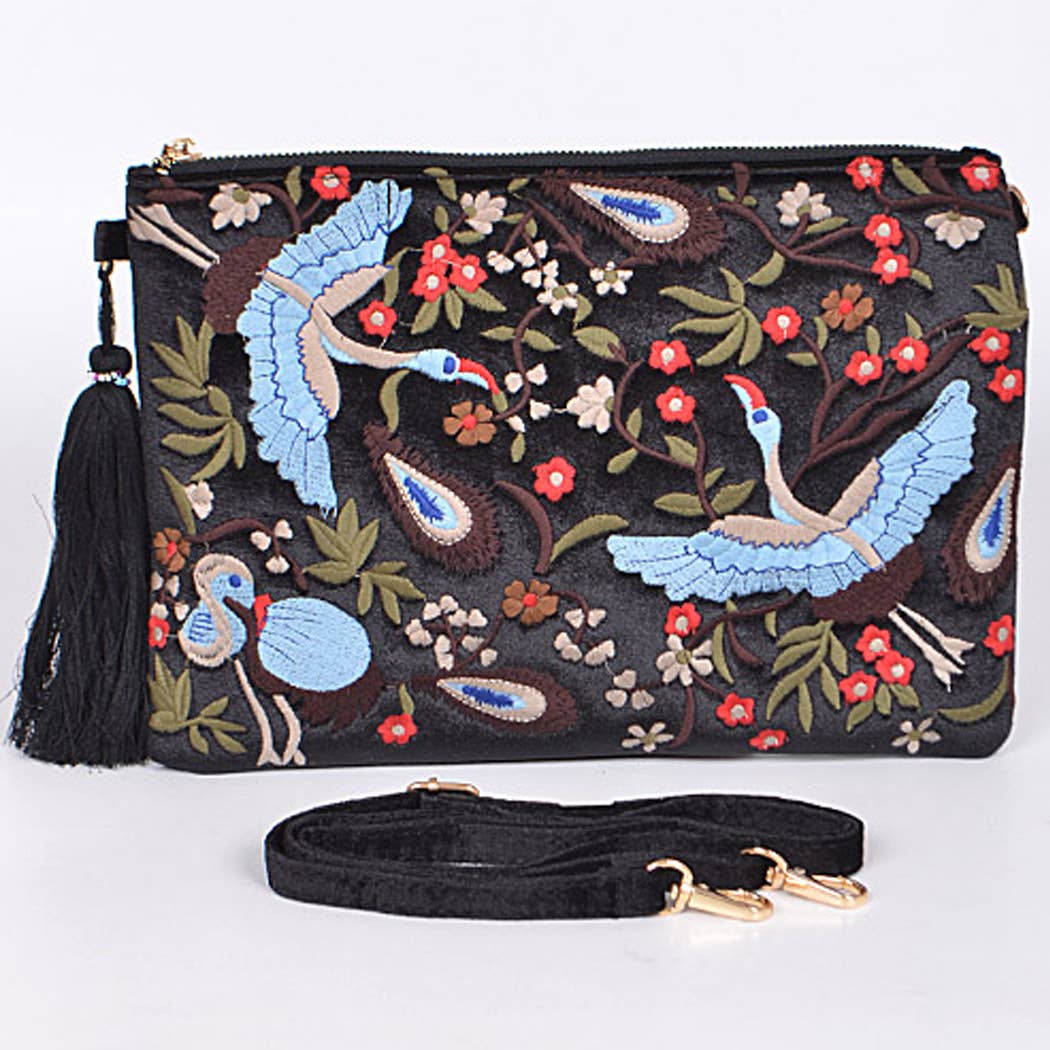 Loving Nature Clutch With Tassel Detail