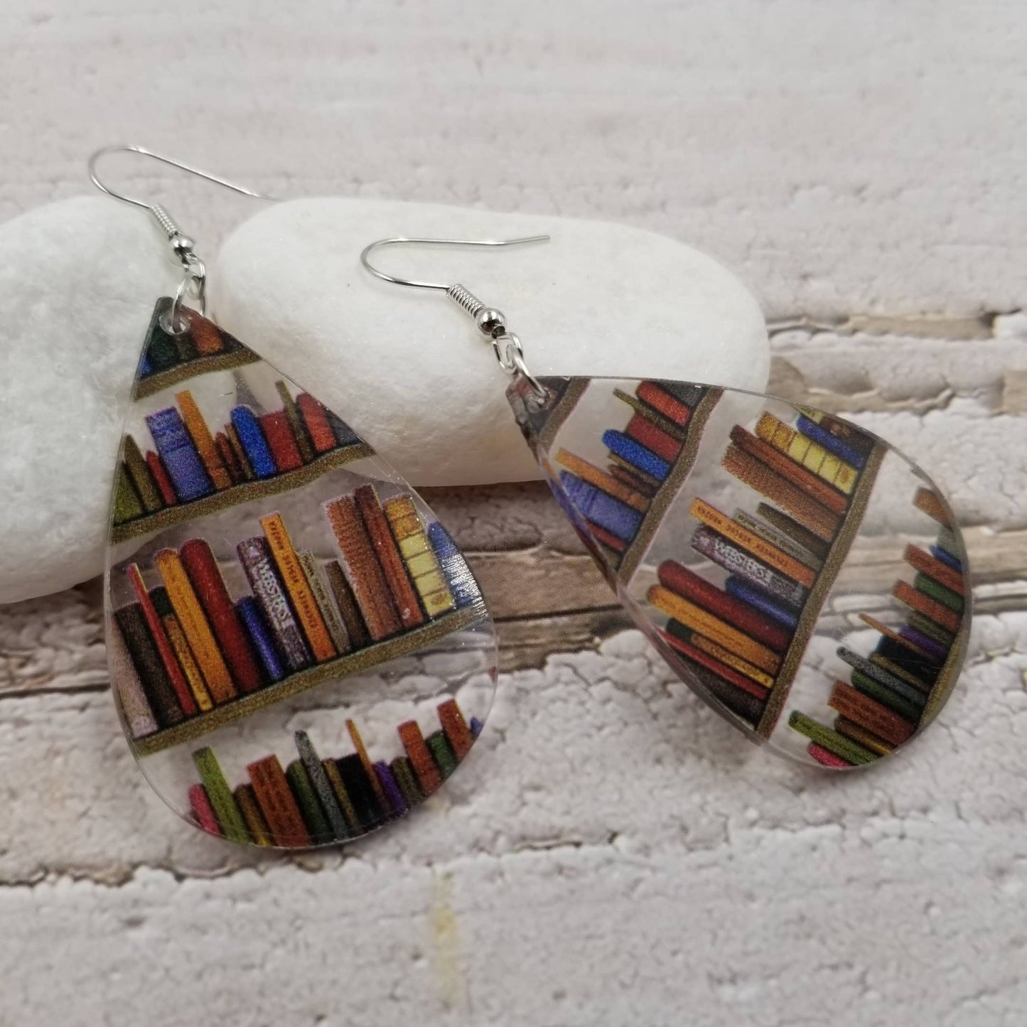Bookshelf Drop Earring