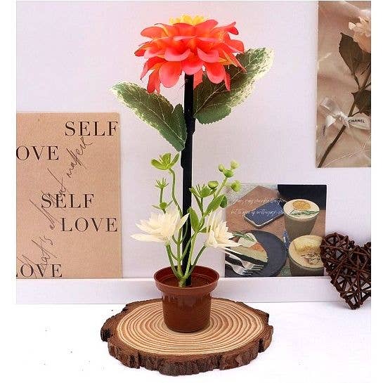 Flower in Flowerpot Floral ball Pen