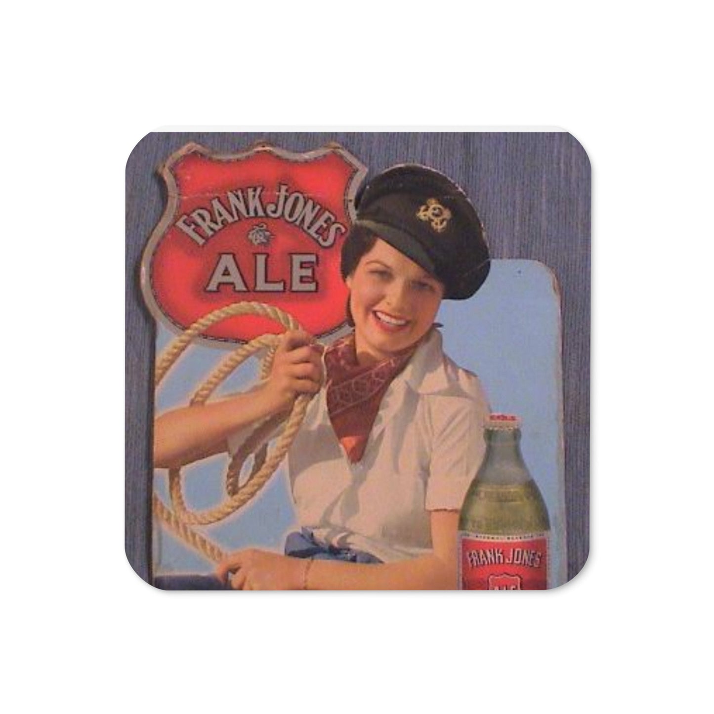 Frank Jones Ale cork-back coaster
