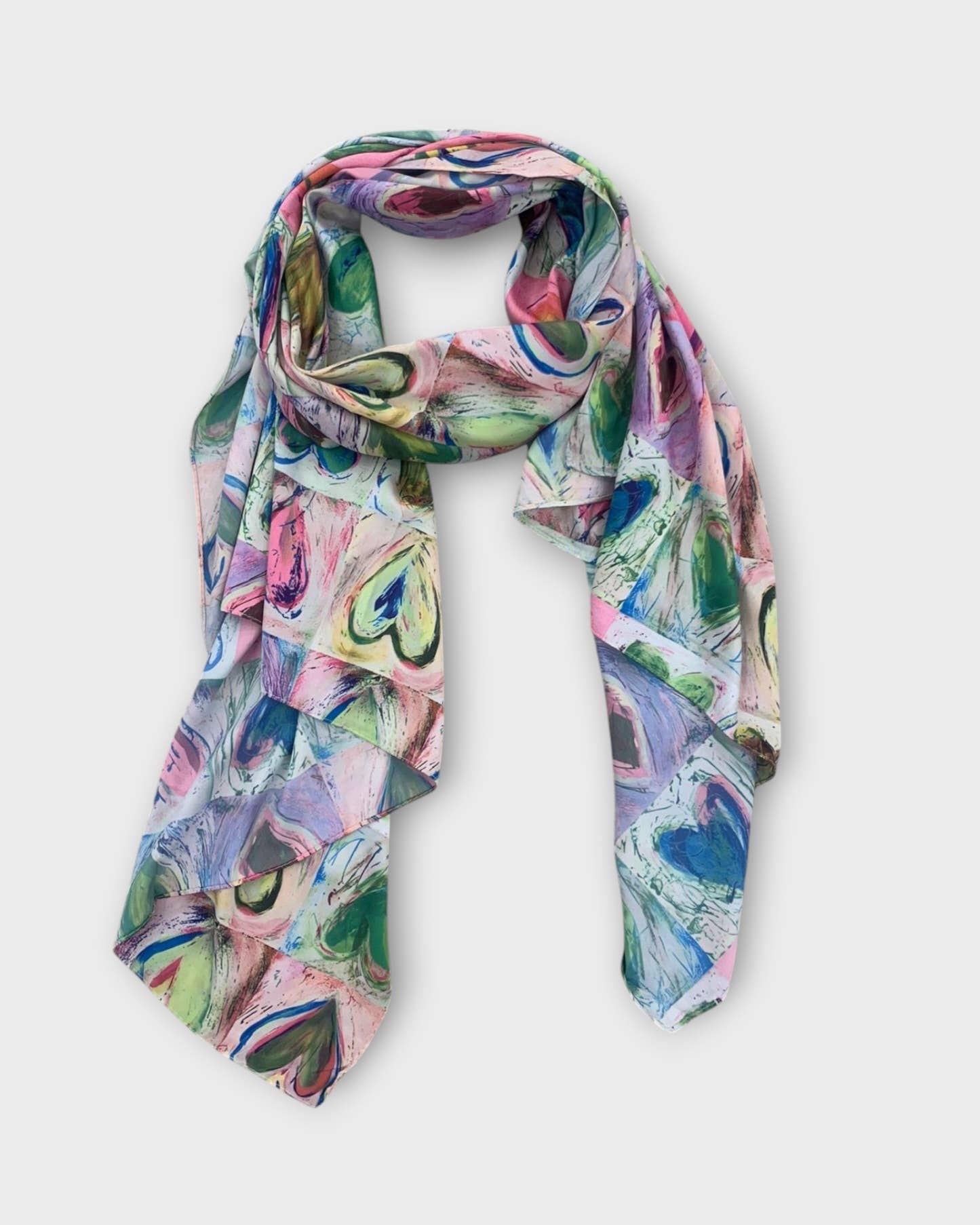 Long Silk-Feeling Scarves