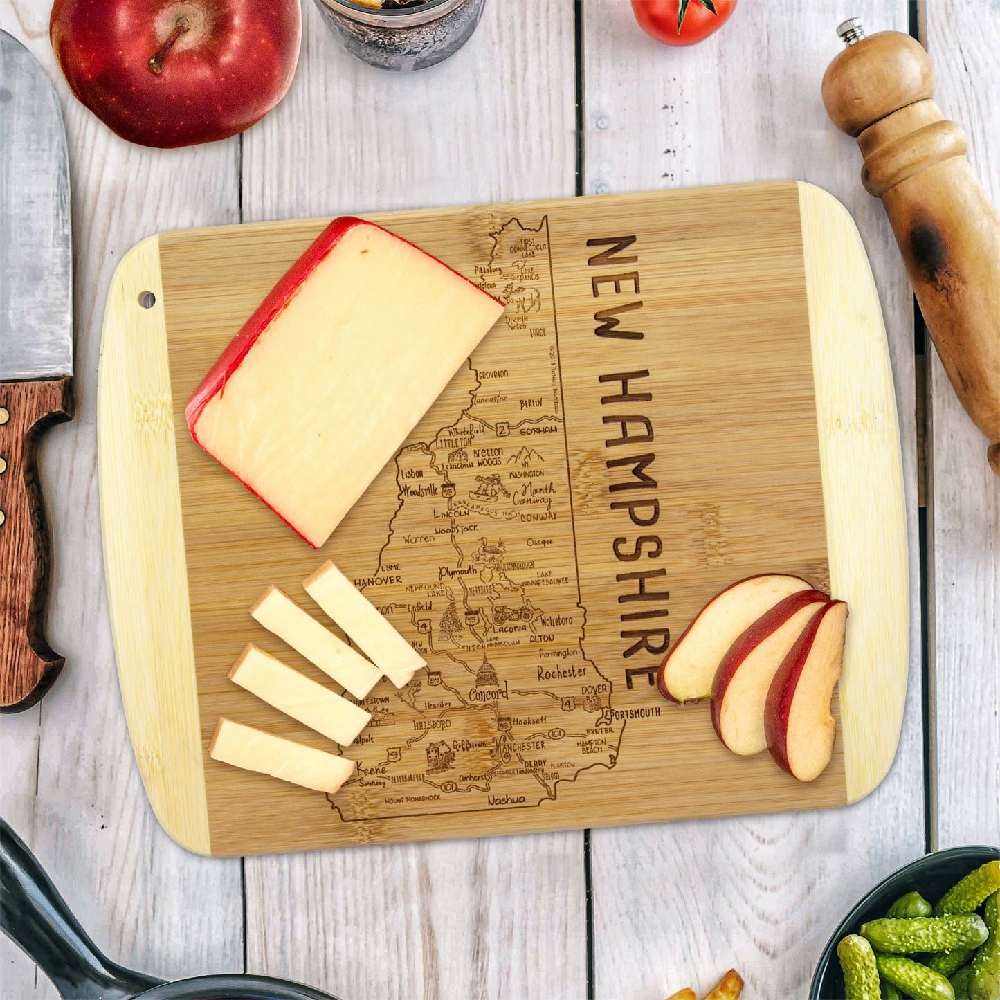 A Slice of Life New Hampshire Cutting & Charcuterie Board