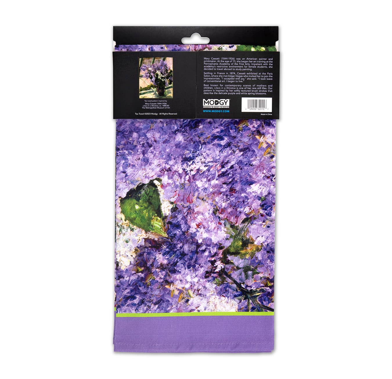 Modgy Cotton Tea Towel-Mary Cassatt Lilacs