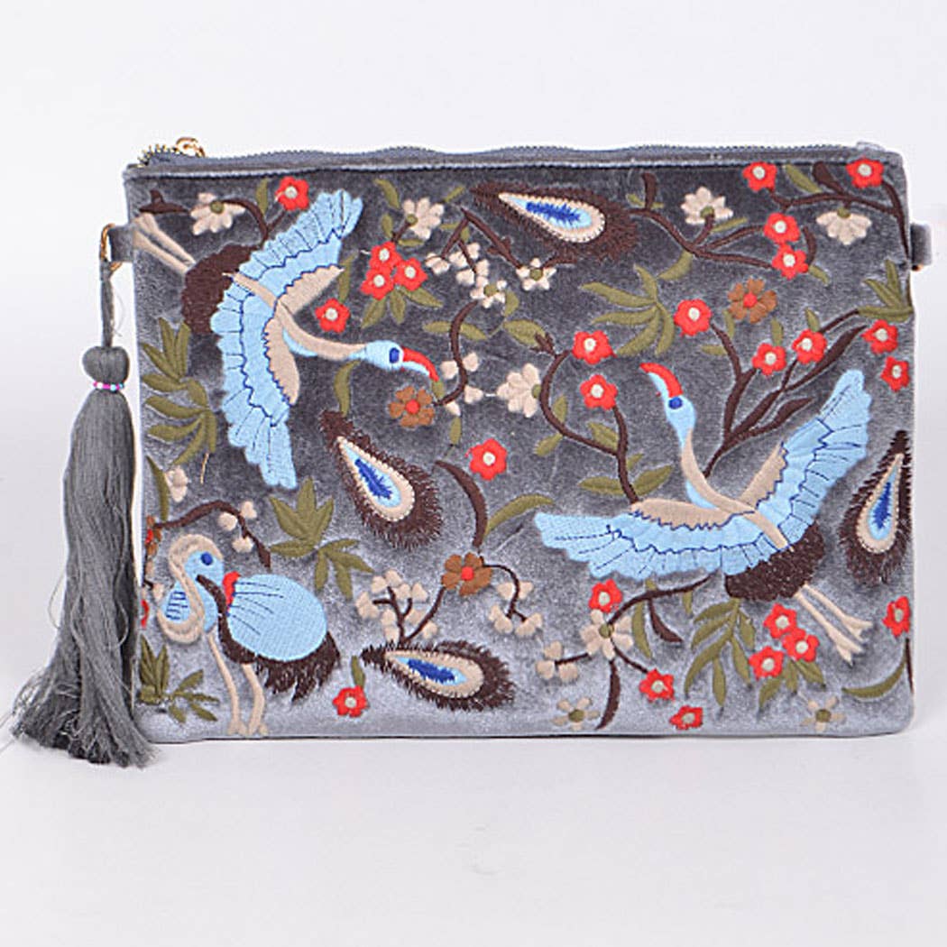 Loving Nature Clutch With Tassel Detail