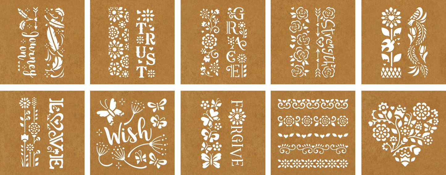 Mixed Media Stencils - Journaling