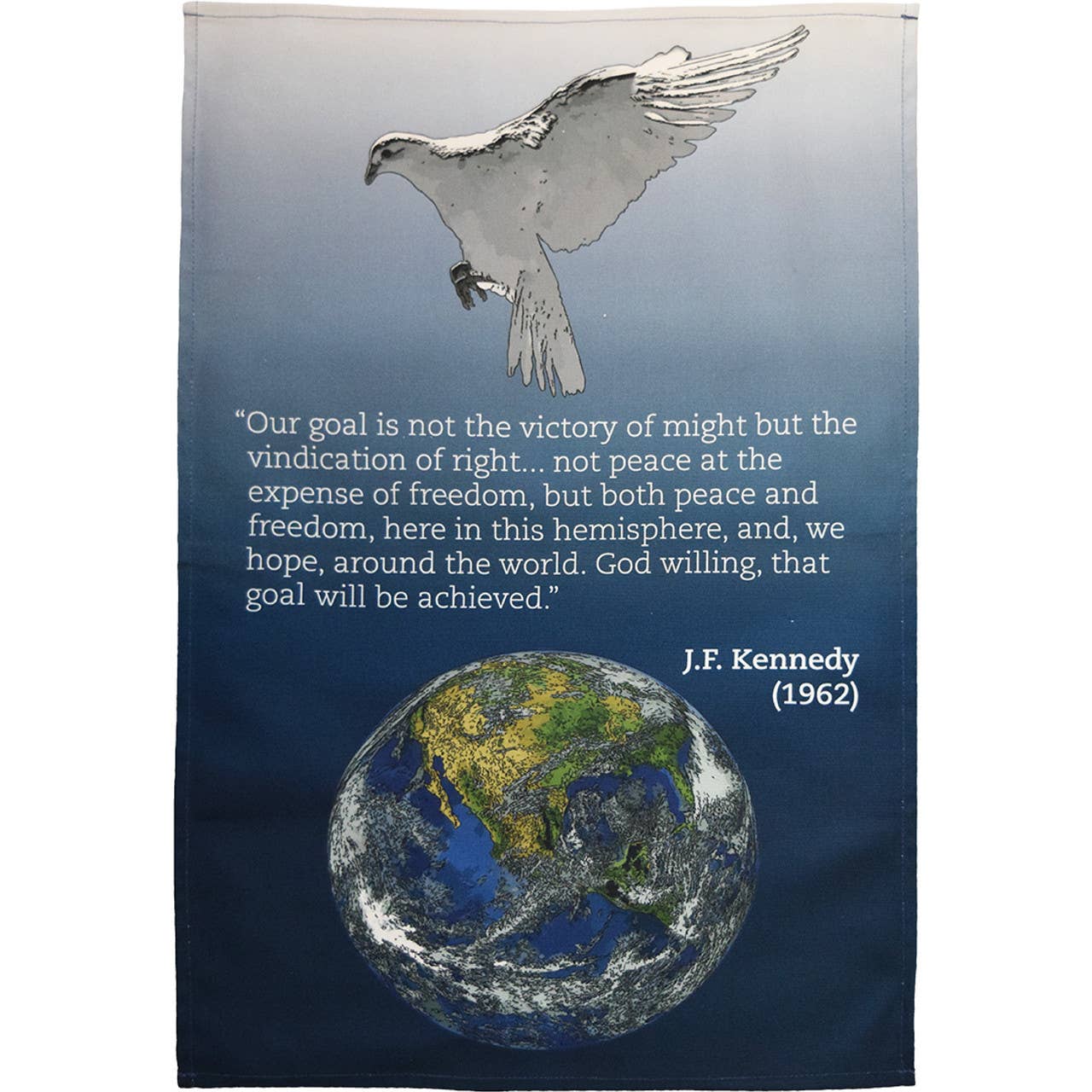 JFK Peace & Freedom Tea Towel