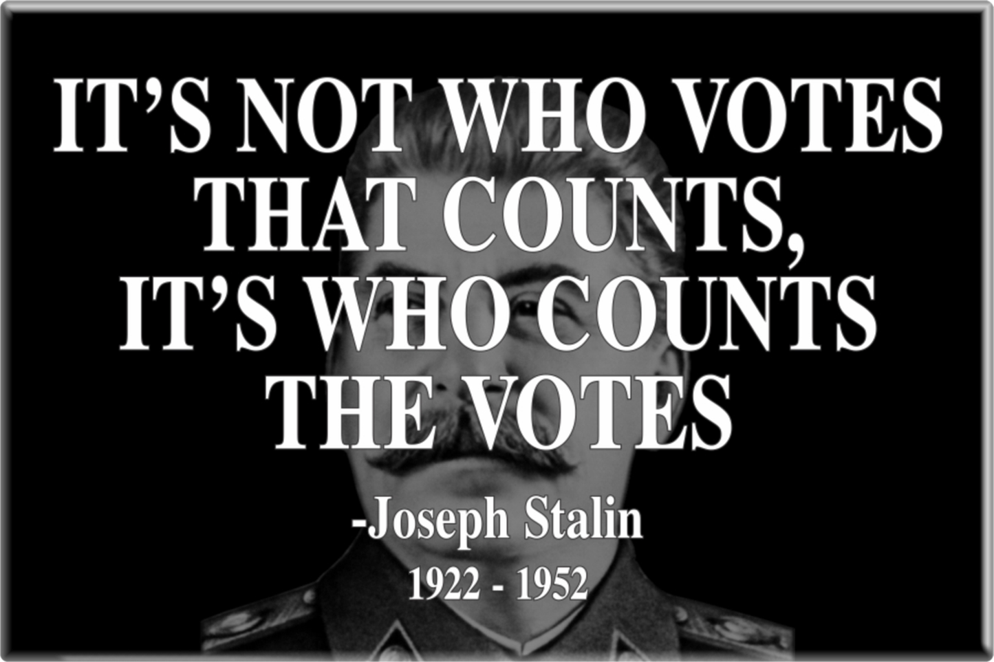 Magnet - Stalin, Joseph - "It Is Not Who Votes..."