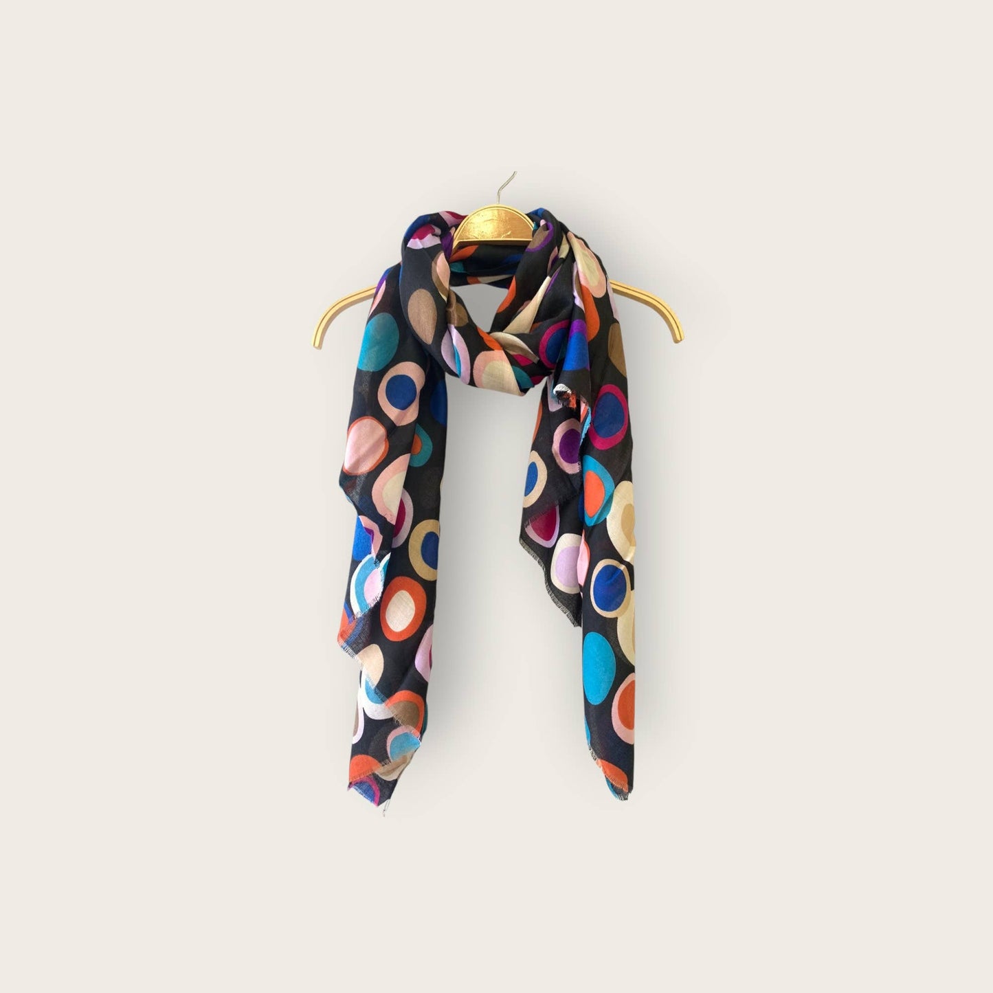 Double circle print scarves