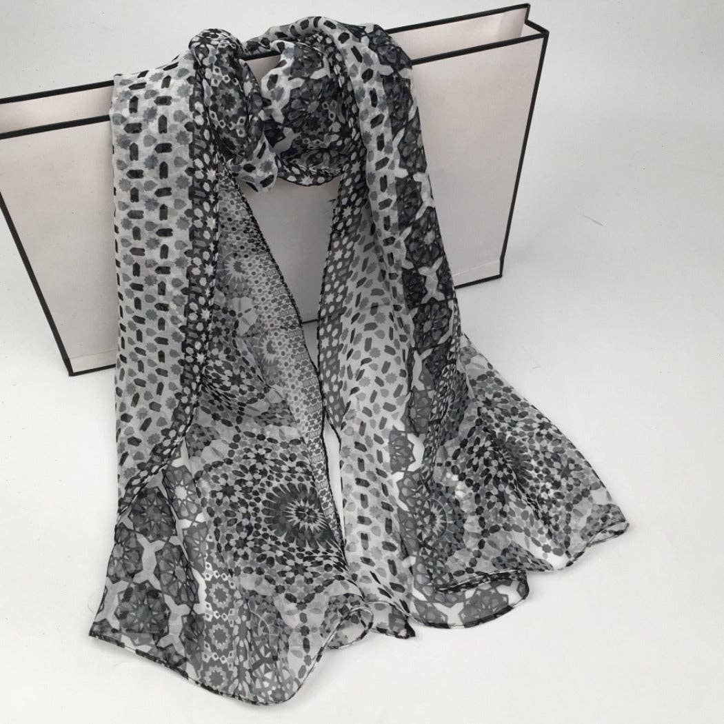 Scarvii - Boho Flowy Thin Scarf - Soft & Breathable