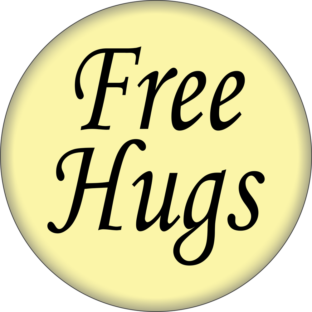 Pin-on Button "Free Hugs"