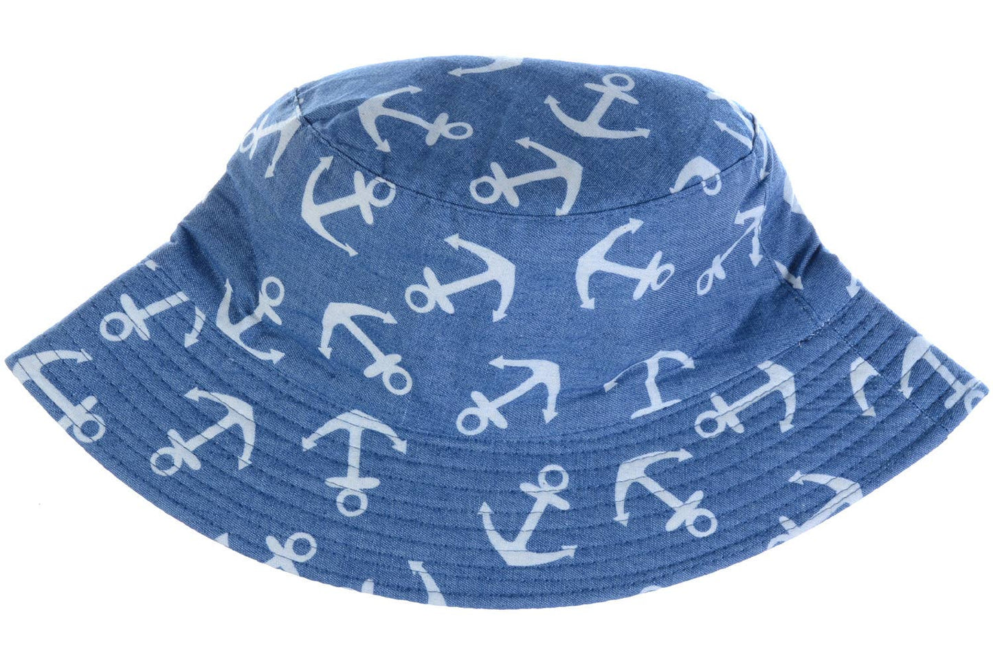 Midnight blue anchor bucket hat
