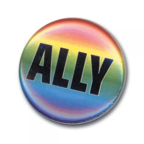 Button - Ally (Rainbow colors)