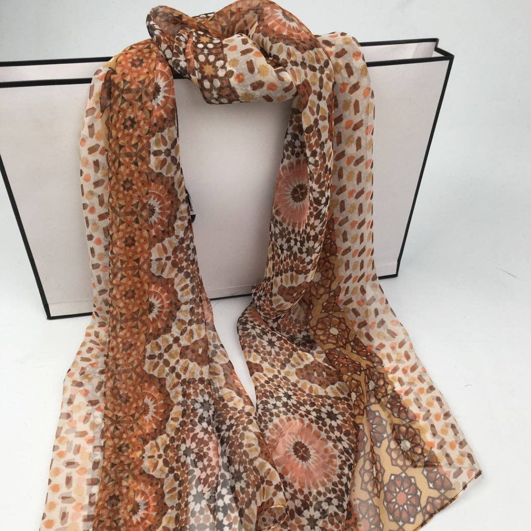 Scarvii - Boho Flowy Thin Scarf - Soft & Breathable