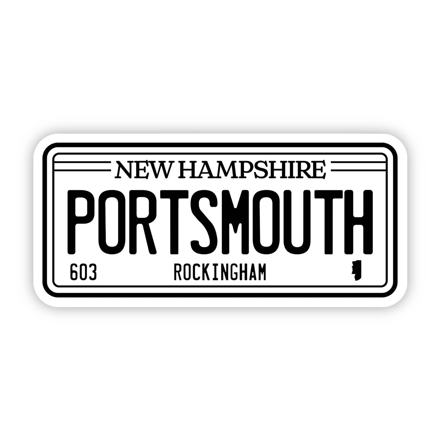 Portsmouth, New Hampshire License Plate Sticker