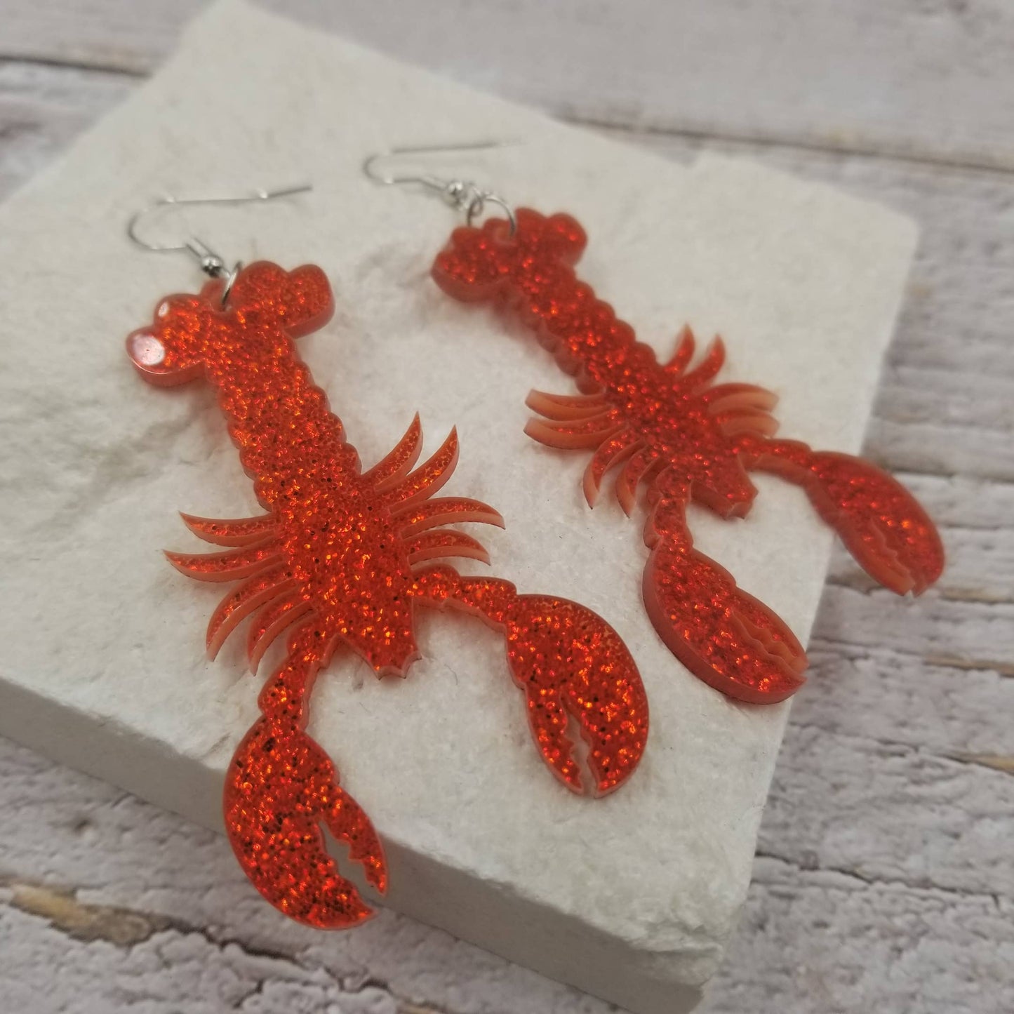 Glitter Lobster Earrings