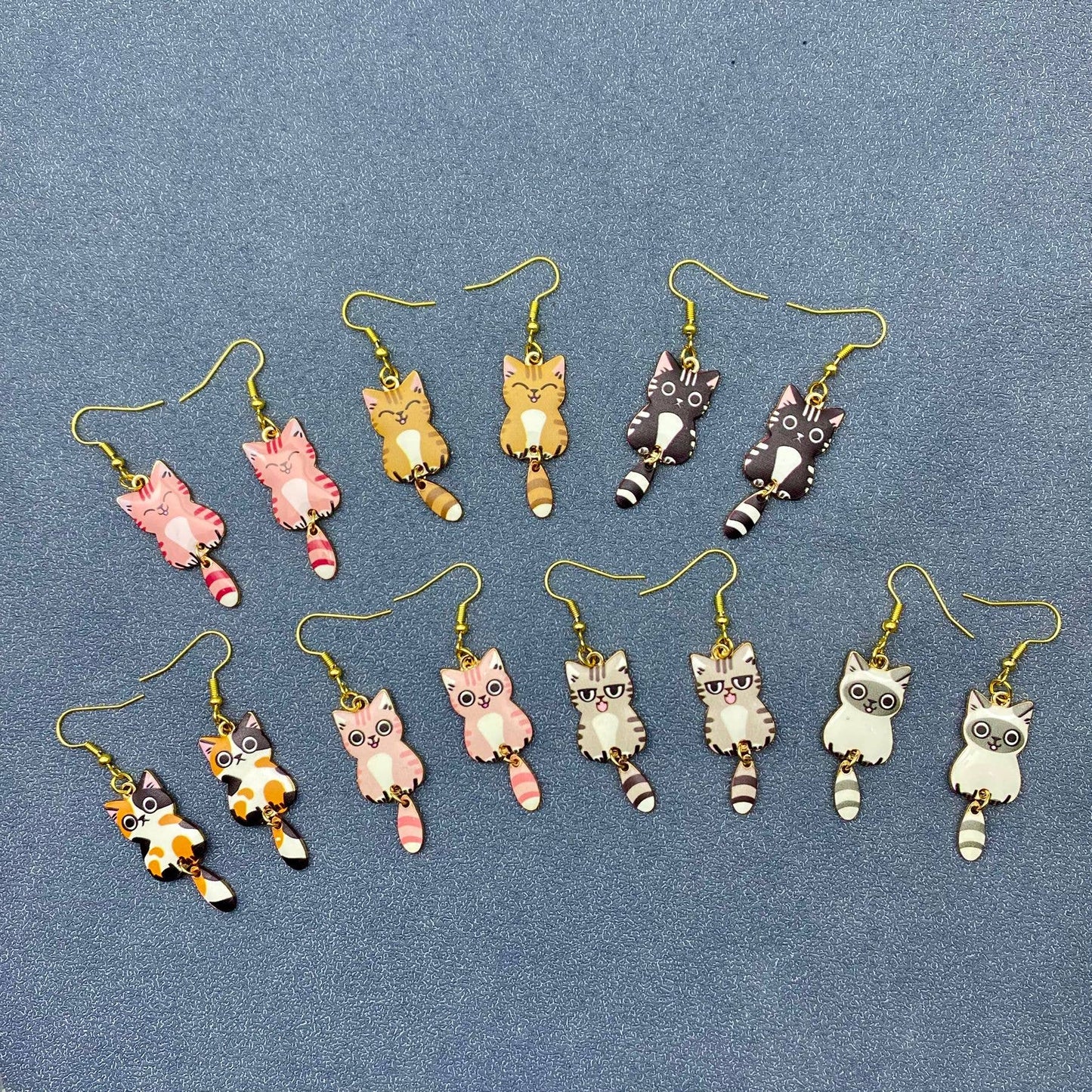 Multi-style Cat Dangle Earrings