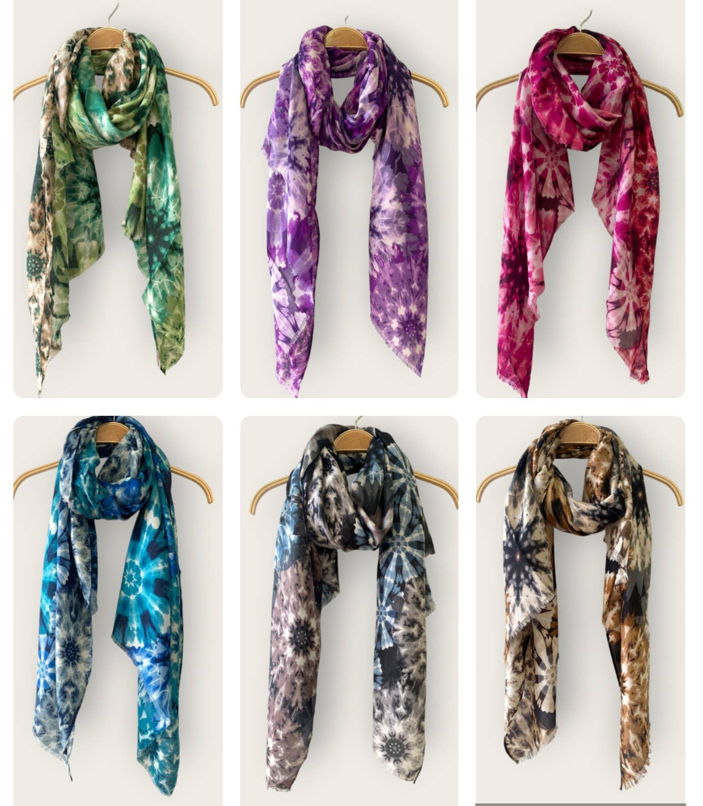 Watercolor Burst Scarves