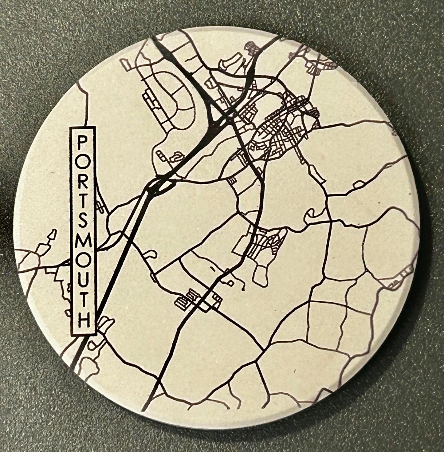 Portsmouth, NH city street map car coaster