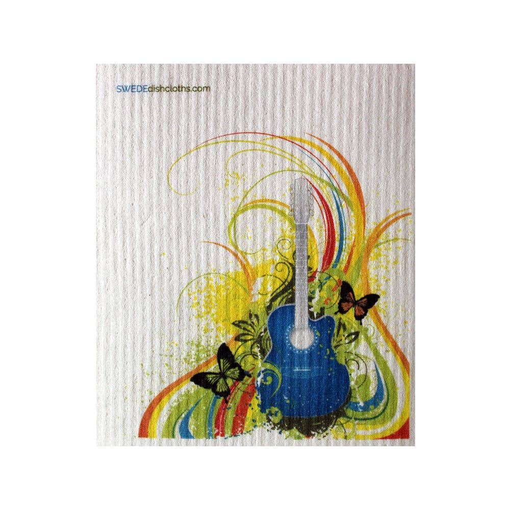 Swedish Dishcloth Rainbow Guitar Spongecloth