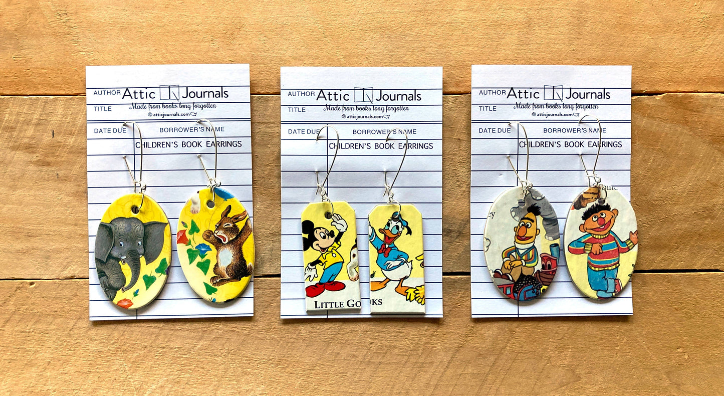 Book Lover Earrings -- Assorted