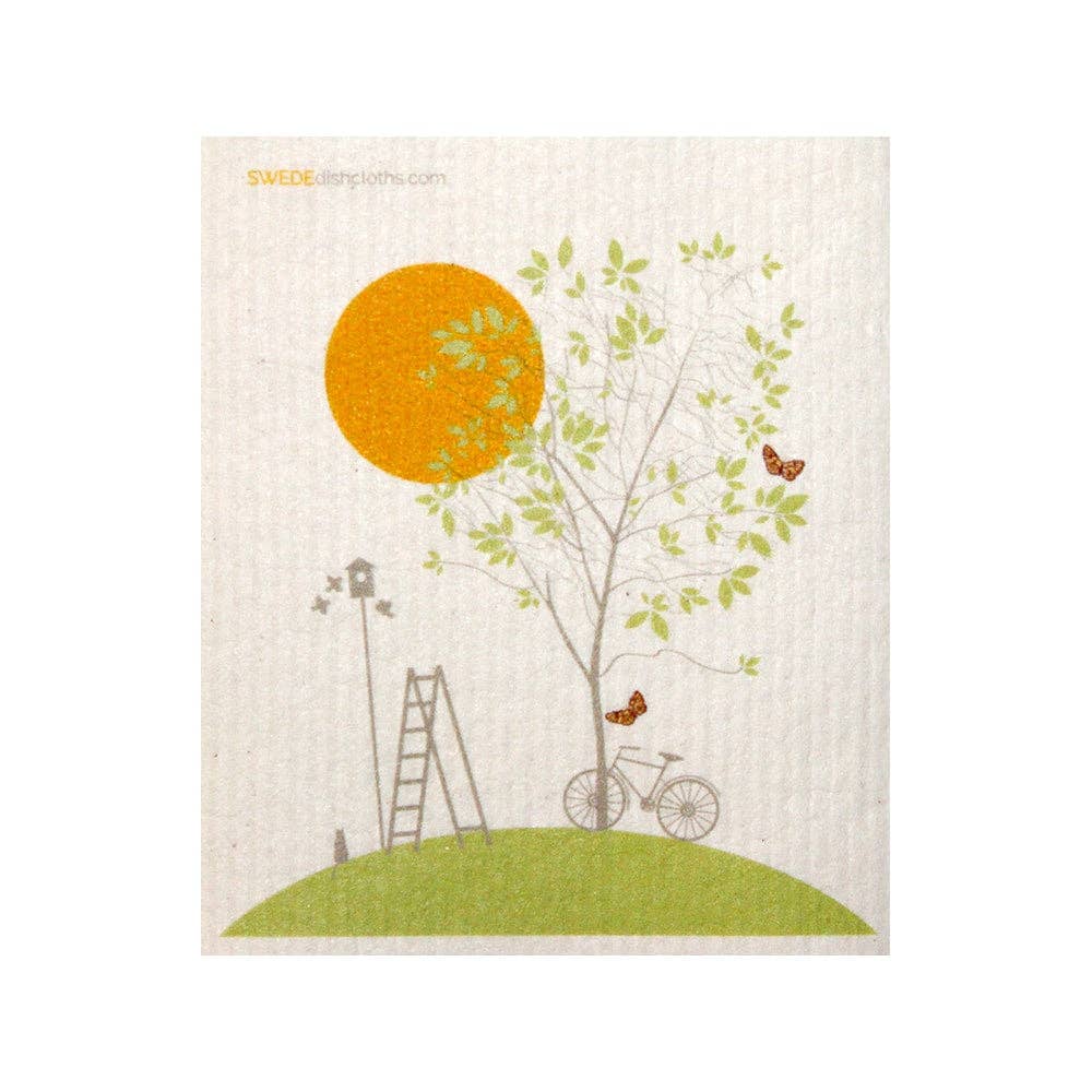 Swedish Dishcloth Tree and Bike Spongecloth