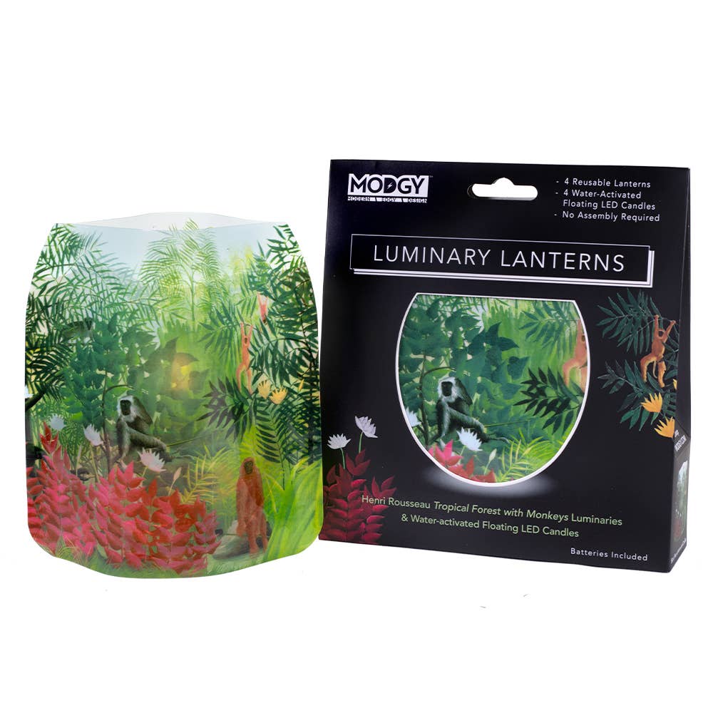 Luminary - Henri Rousseau Tropical Forest with Monkeys