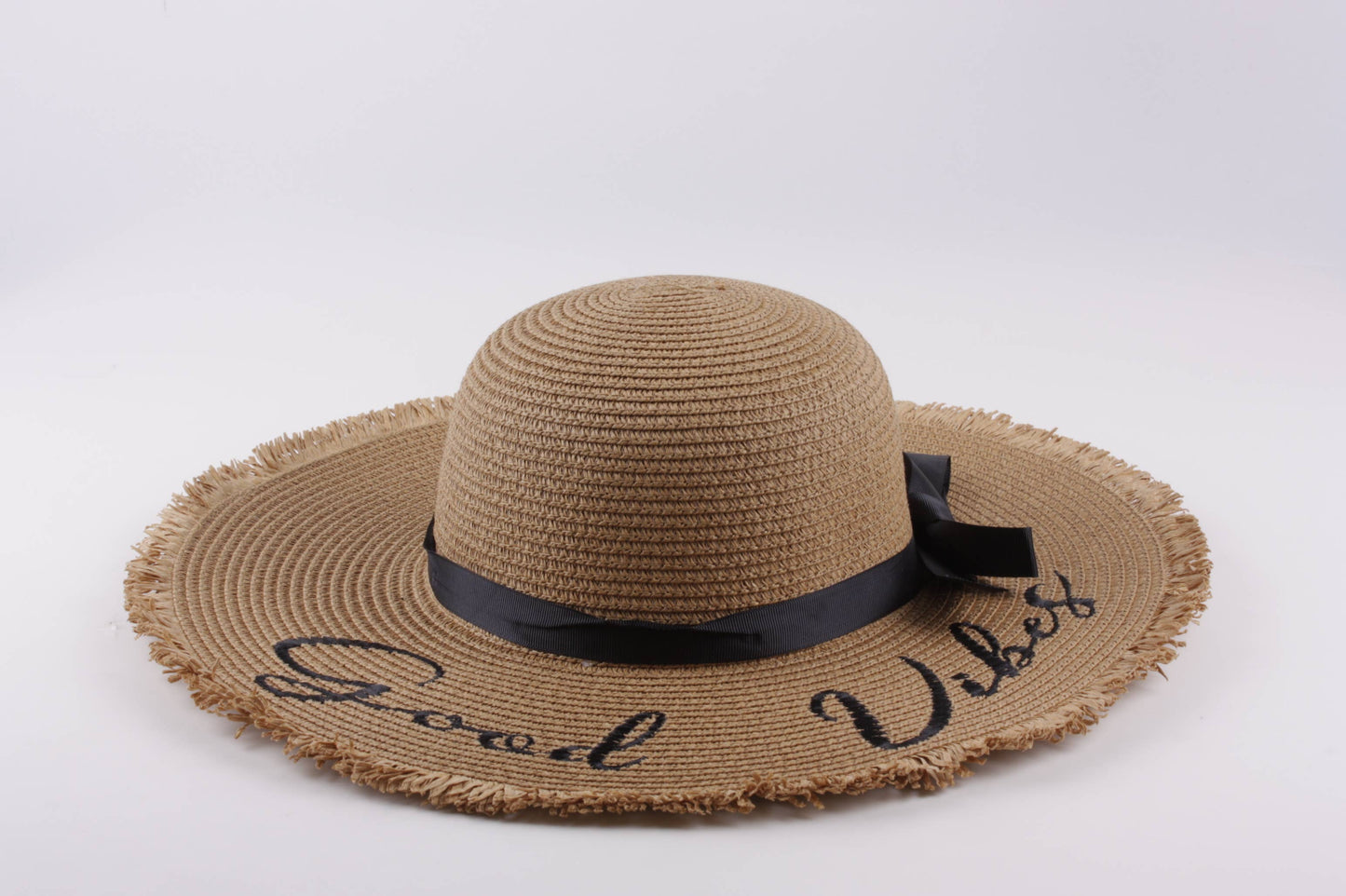 Printed Floppy Hat - Good Vibes