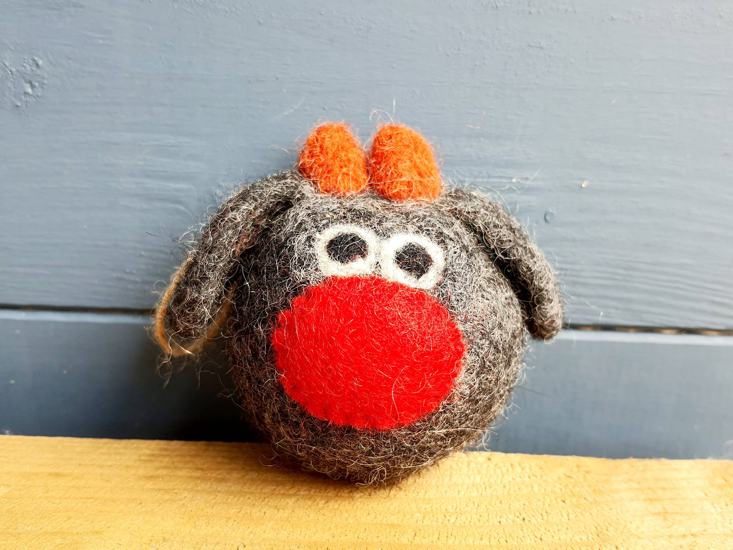 Handmade Felt Rudolph Christmas Baubles