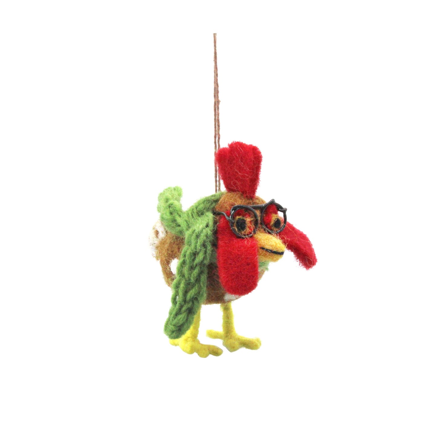 Handmade Felt Cornelius the Chicken Hanging Decoration
