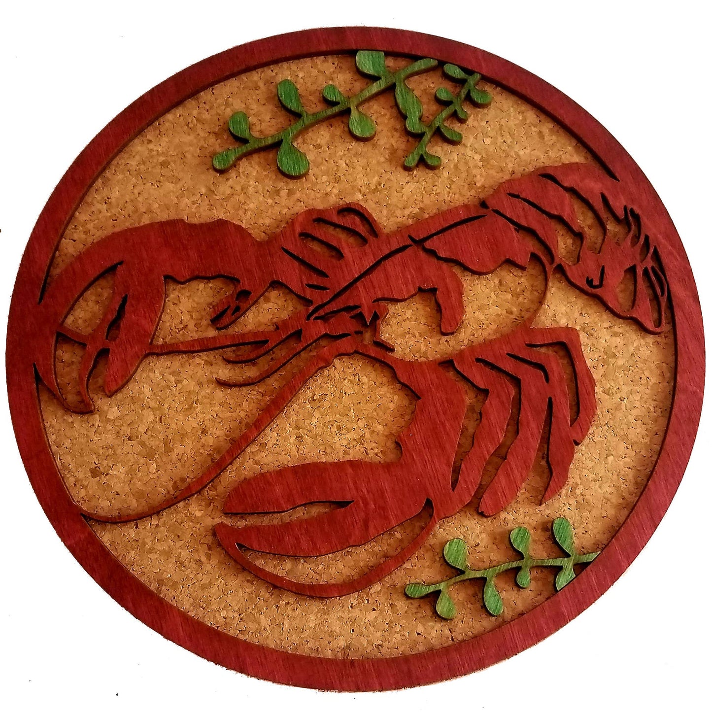 Wood & Cork Trivets - Lobster