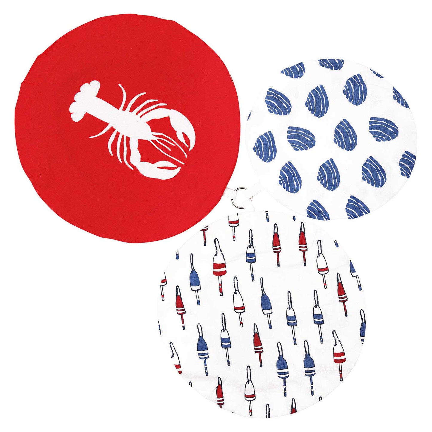 COASTAL Dish Covers Set/3